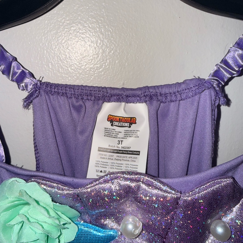 Purple and Blue Kids Fairy Costume - Picture 3 of 4